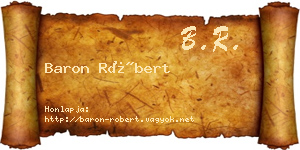 Baron Róbert névjegykártya